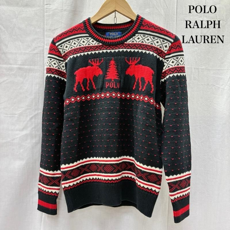 POLO RALPH LAUREN ポロラルフローレン ニット セーター 長袖 ノルディック柄セーター black×red SIZE LG 14-16 サイズスペック要