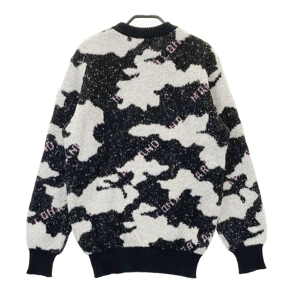 サイズ 46 MARK-LONA マークアンドロナ モヘヤ混 ニットセーター 総柄 ブラック系 240101473545 ゴルフウェア メンズ ストスト
