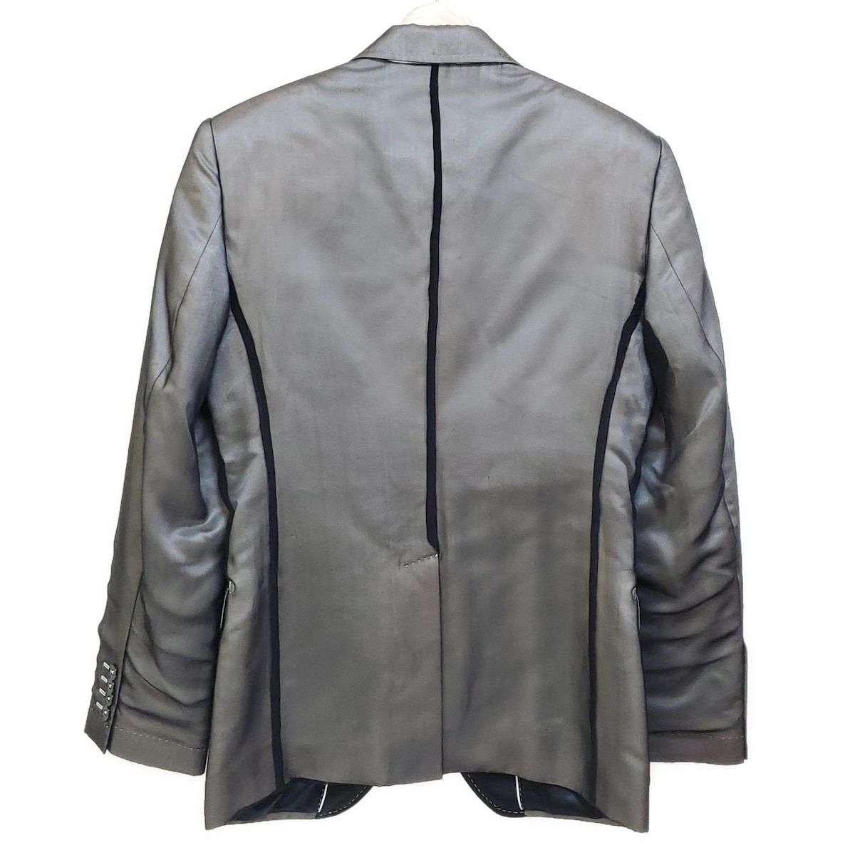 DOLCE-GABBANA ドルチェアンドガッバーナ ジャケット サイズ46 S メンズ - ダークグレー×黒 長袖|秋|冬