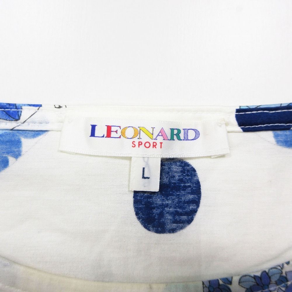 レオナール LEONARD フラワー ドット 半袖 Tシャツ 花柄