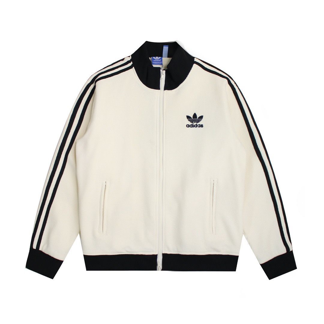 adidas Originals アディダスオリジナルス ワッフルトラックジャケット パーカー 春着 秋着 カジュアル アディカラー クラシックス ワッフル  ベッケンバウアー トラックジャケット メンズ レディース|mercariメルカリ官方指定廠商|Bibian比比昂代買代購