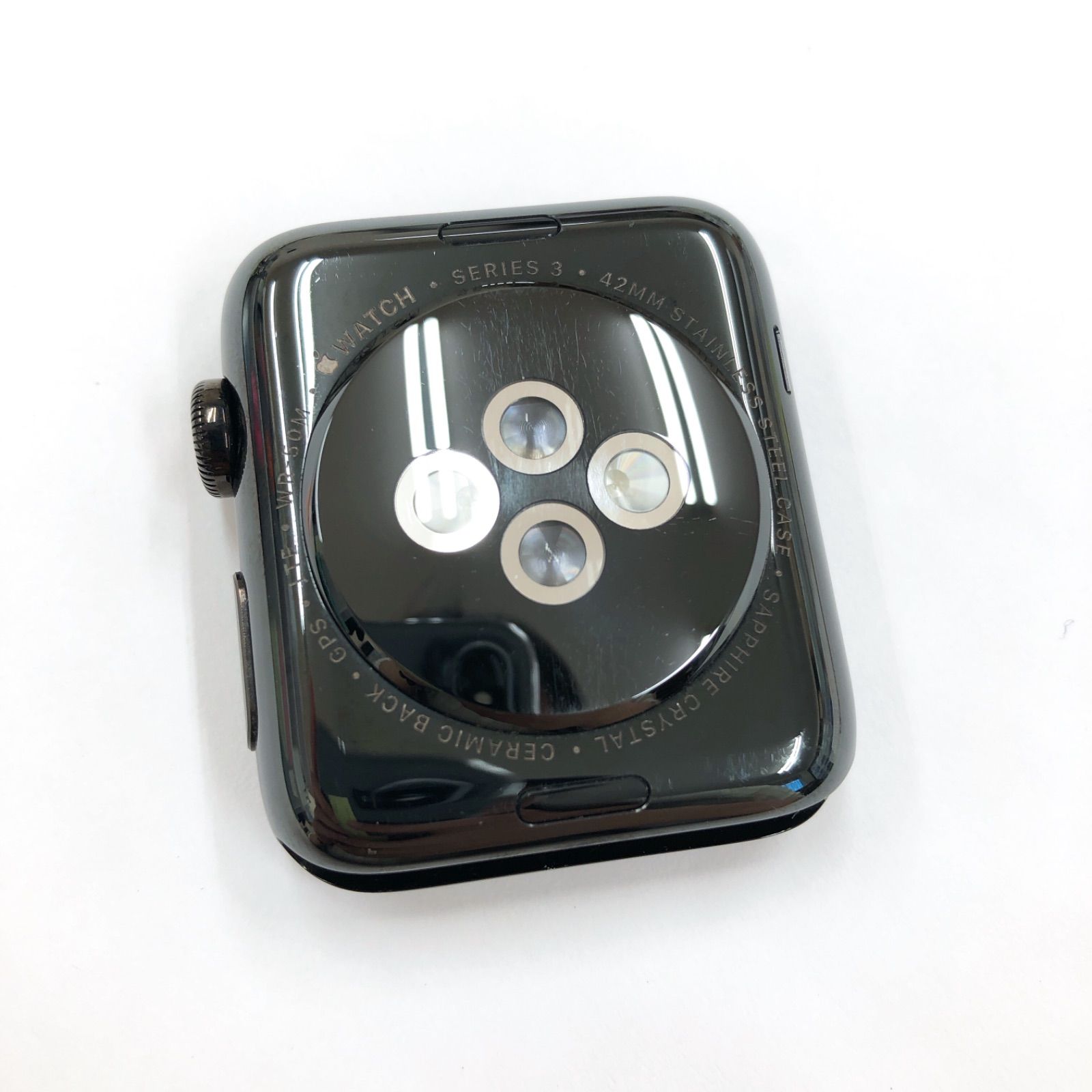 Apple Watch series3 黒ステンレス 42mm アップルウォッチ - スマート 