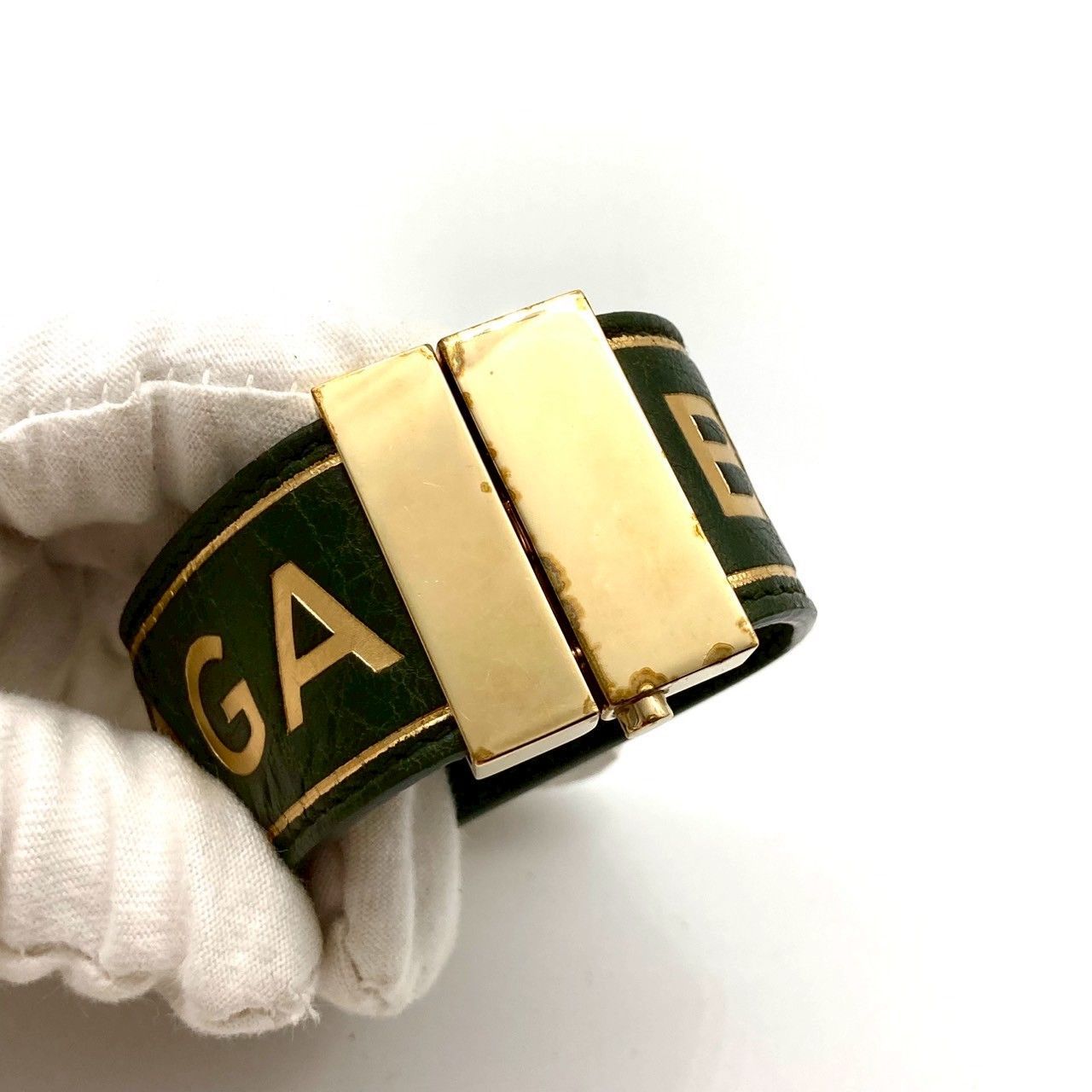 バレンシアガ　レザー　バングル　ブレスレット　ブラック 中古・古着通販】BALENCIAGA (バレンシアガ) レザーブレスレット