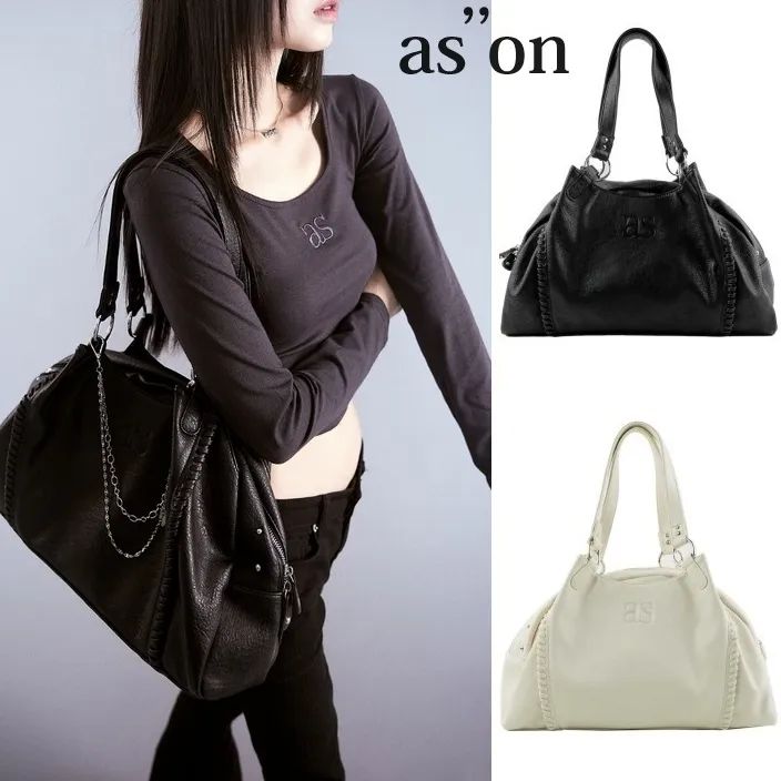 韓国 as on ason アズオン BONITA BIG BAG ショルダーバッグ トートバッグ ハンドバッグ レディース 2色選択