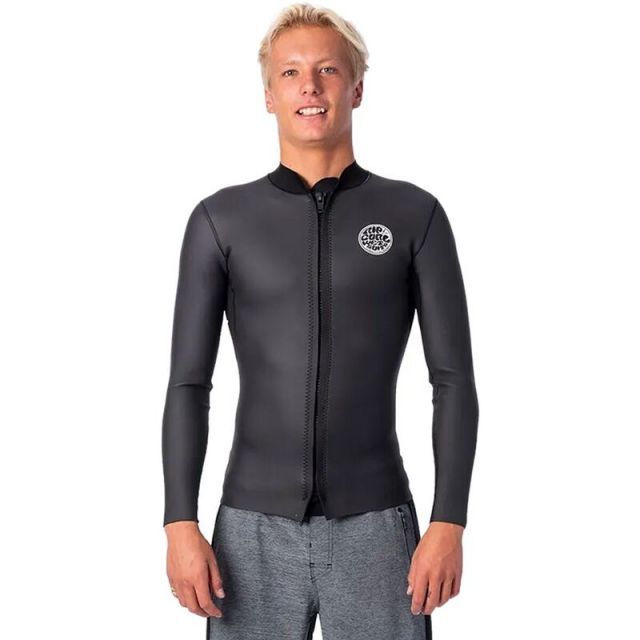 リップカール ラッシュガード E-BOMB pro＋ Rip Curl E Bomb Pro Long Sleeve Jacket, Black, XX-Large リップ