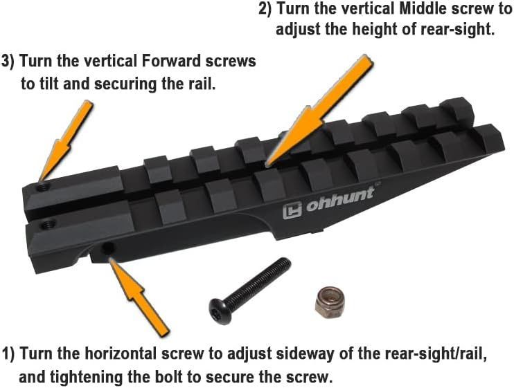 WII TECH 東京マルイ AKM GBB用 Ohhunt タイプ リアサイトレール