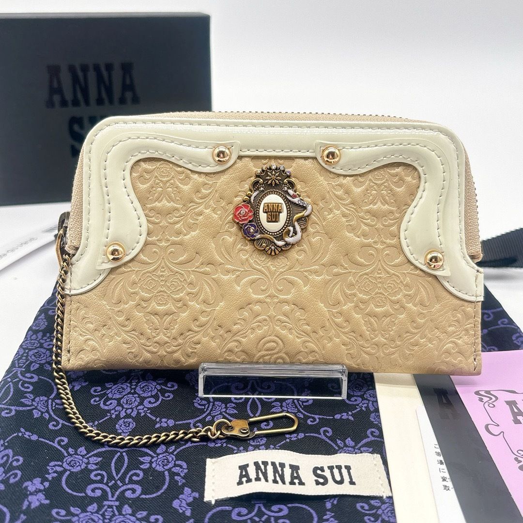 現行品 付属品あり アナスイ マルチケース セルパン 蛇 コインケース