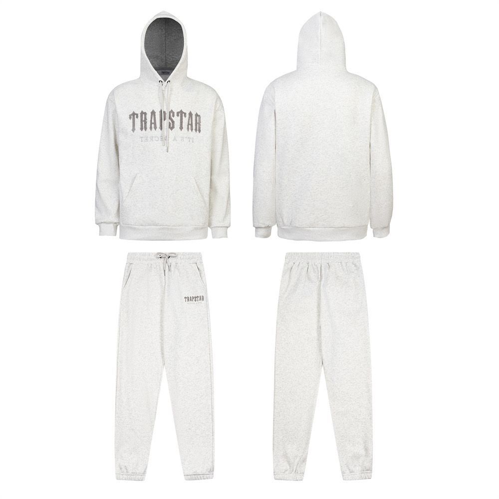 大人気 Trapstar ファッション トラップスター セットアップ パーカー ドライハンド フリーススウェットパンツ 裏起毛 カンガルーポケットトレーナー トップス メンズレディース スウエット 