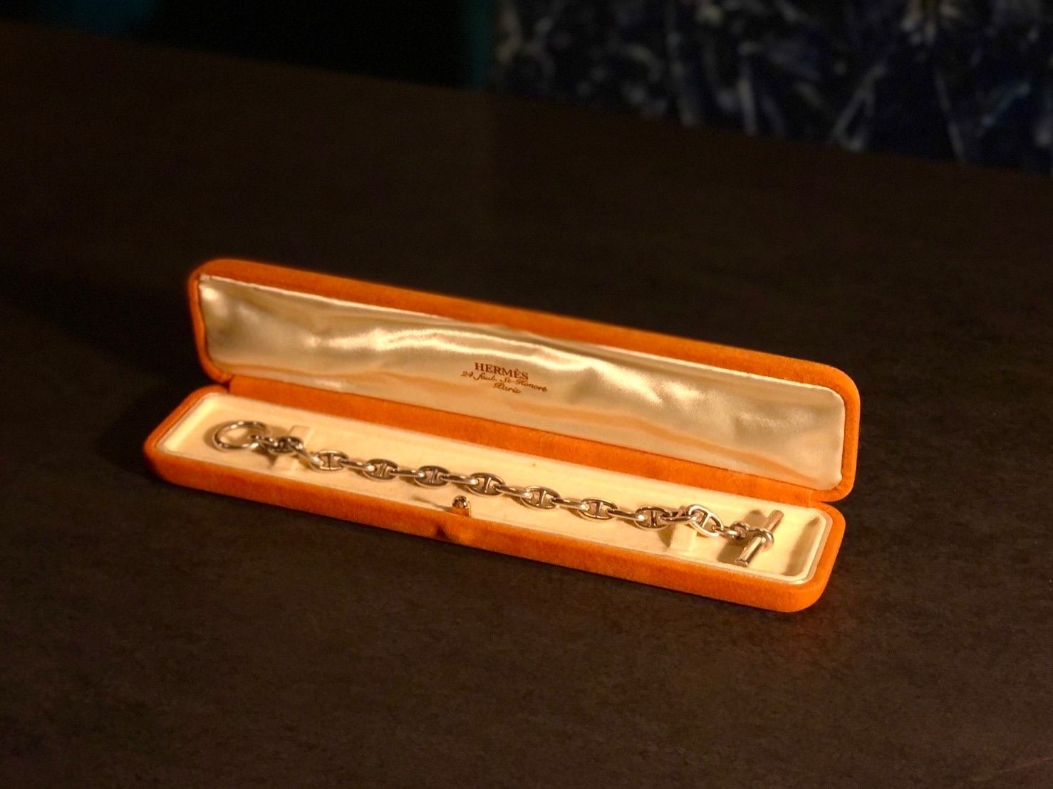 HERMES エルメス シェーヌダンクル 筆記体ロゴ1970年代 PM18コマ