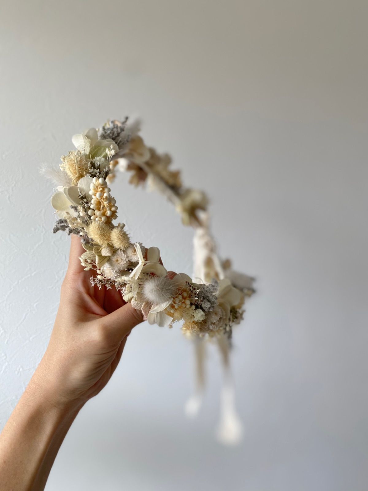 記念日を彩るドライフラワーの花冠 smoketree kids ver. 記念日を彩る