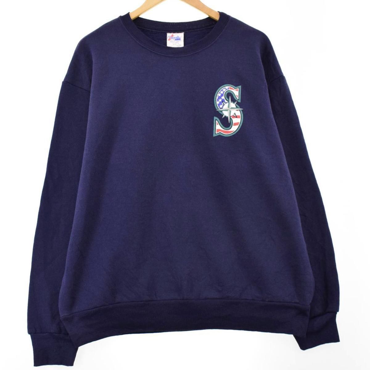 古着 80年代 マジェスティック Majestic MLB SEATTLE MARINERS シアトルマリナーズ 両面プリント プリントスウェットシャツ/eaa300624  - メルカリ