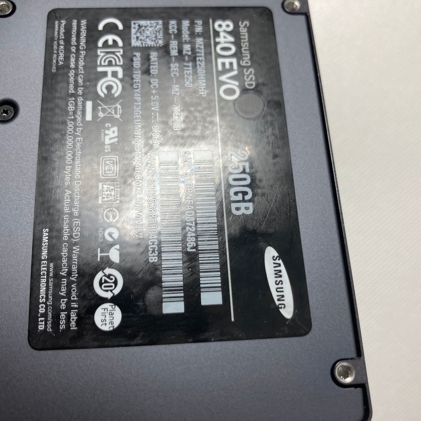 SAMSUNG SSD 840 EVO 250GB| 15時間 | /samsung【569】