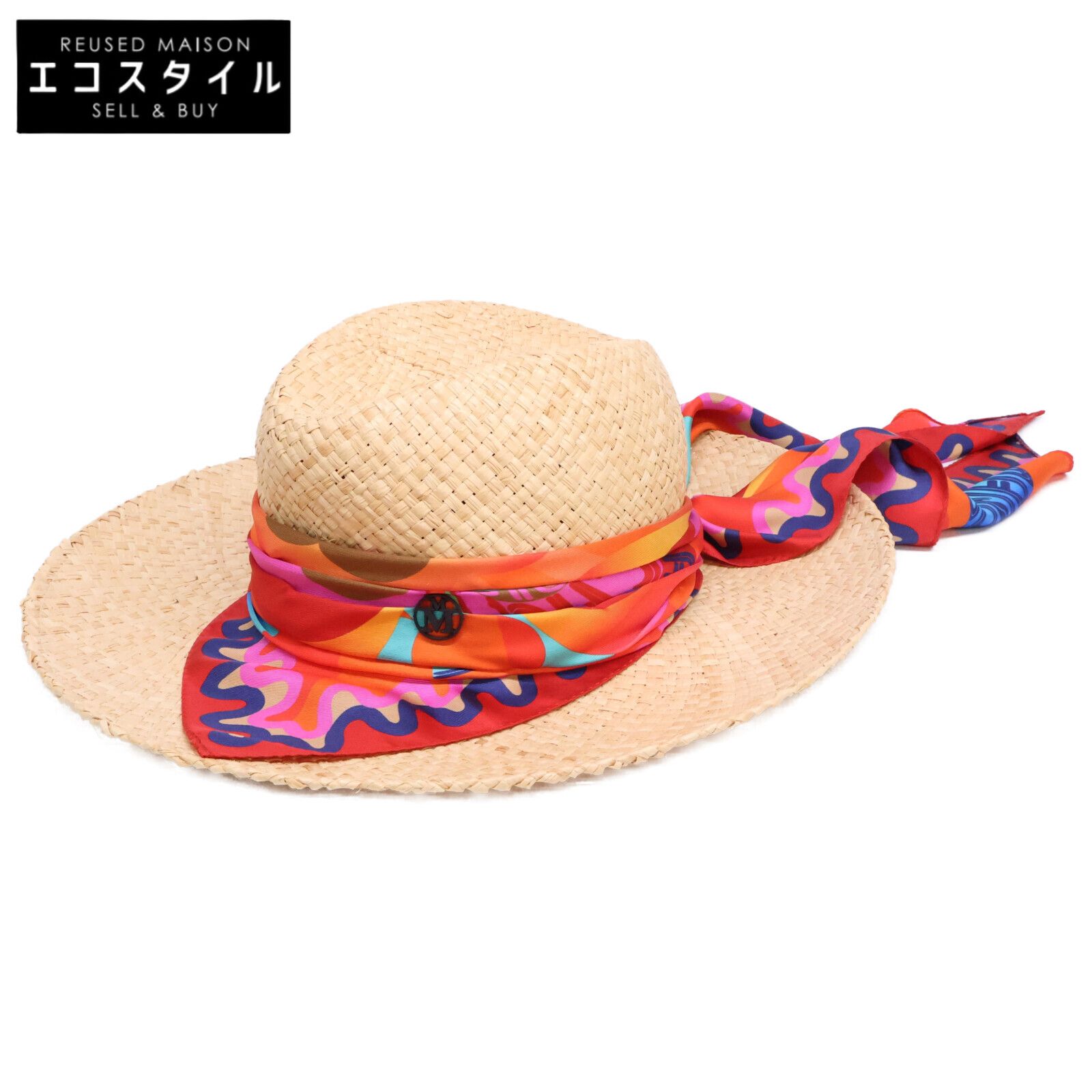 新品同様 MAISON MICHEL メゾンミッシェル 中折れハット 帽子 中折れ帽 S カーキ