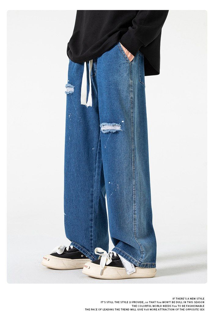 メンズ デニムパンツ ワイドジーンズ アメカジ R01596 ワイドデニムパンツ | ファッション通販サイト NUGU
