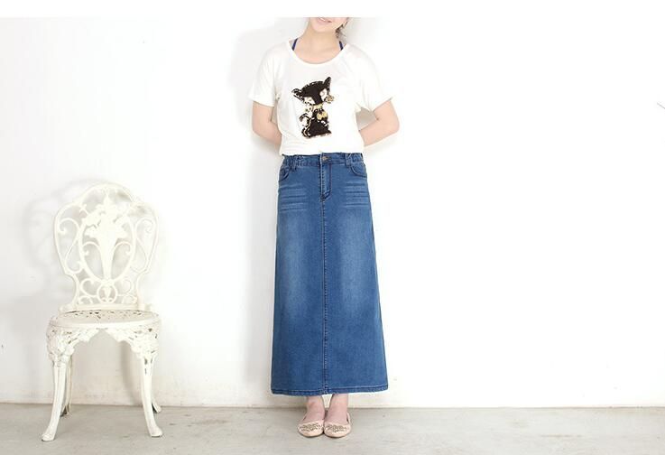 【関税込み】AGOLDE ブルー Astrid Slice デニム マキシスカート AZUL DENIM フリンジ切替デニムスカート｜WOMEN｜250ISB11-058J
