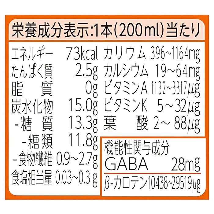 機能性表示食品 にんじんジュース