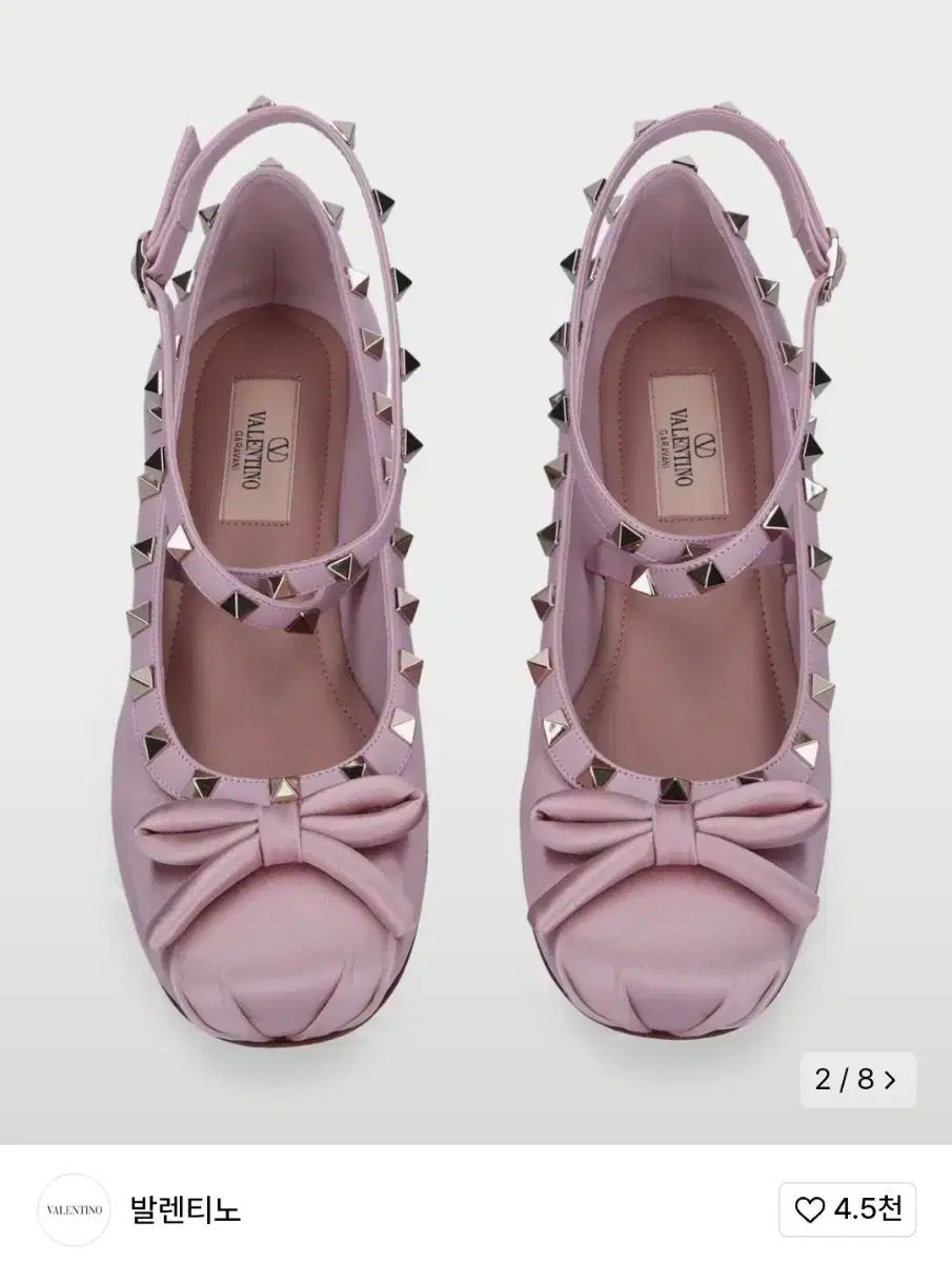 通常価格 120 VALENTINO ヴァレンティノ ロックスタッズ バレリーナ フラットシューズ 靴 34 バン