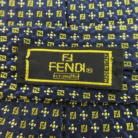 フェンディ FENDI ネクタイ レギュラー シルク 絹 FFロゴ 総柄
