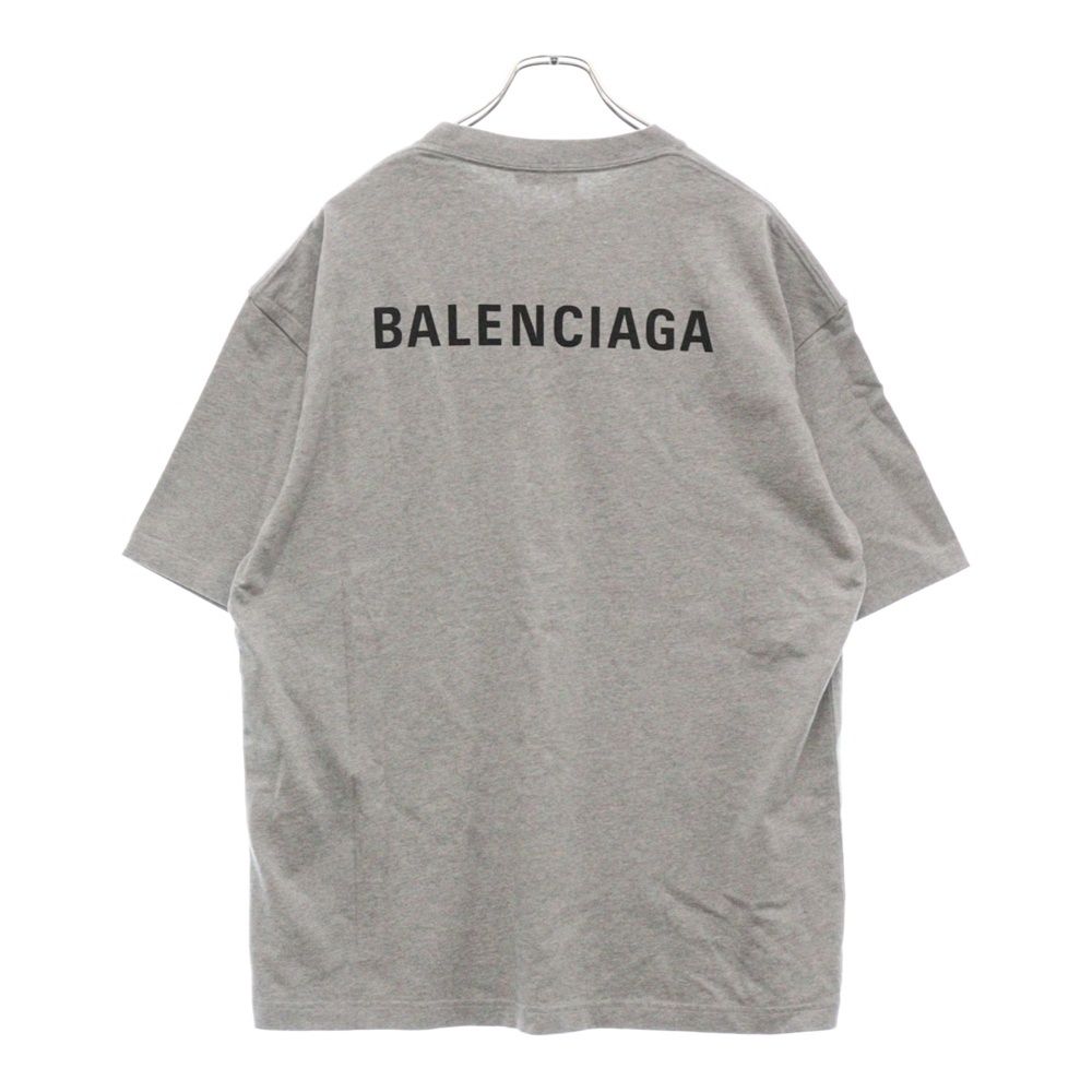BALENCIAGA (バレンシアガ) 21SS UNISEX LOGO T-SHIRT 612966 TIVG5 バックロゴプリントクルーネック 半袖T シャツカットソー グレー