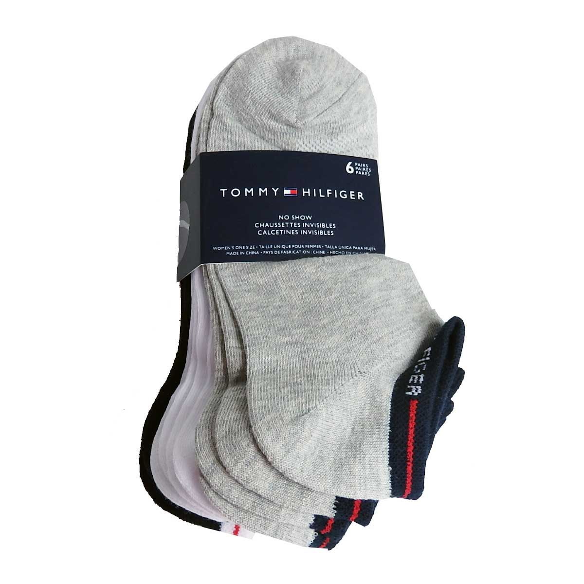 TOMMY HILFIGER レディーストップメッシュNO SHOWソックス　６足セットFN03003