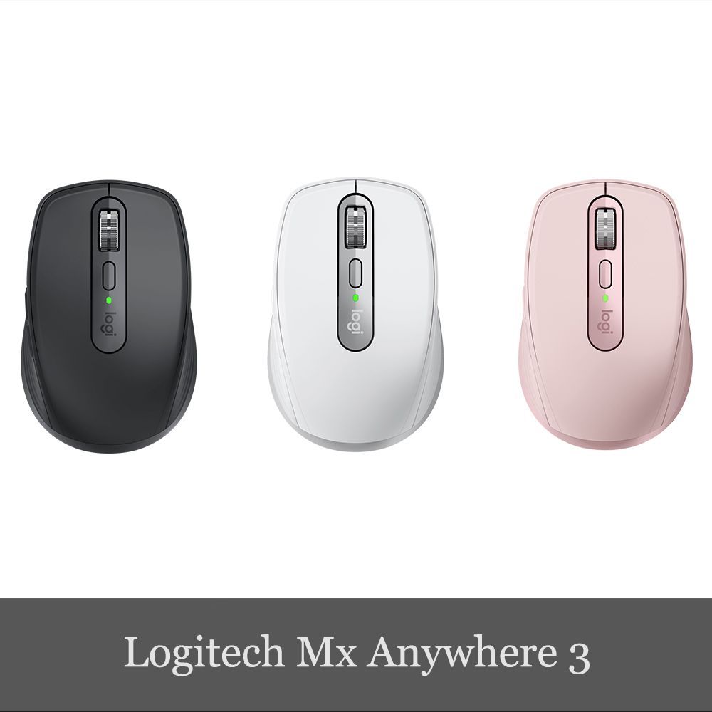 Logitech Mx Anywhere 3 Graphite  Pale Grey Rose 三色 グラファイト ワイヤレス Unifying Bluetooth 高速スクロールホイール Win/Mac/Chrome/iPad OS 一年間保証輸入品