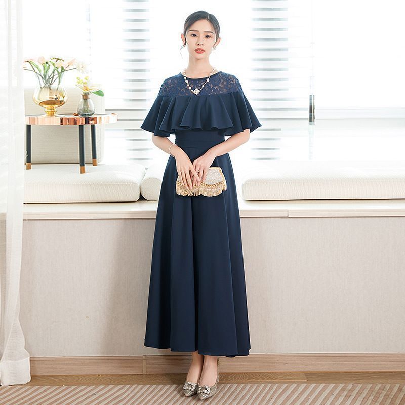 パーティードレス ロングワンピース レース ロング丈 結婚式 披露宴 二次会 お呼ばれ 20代 30代 40代 レディース フォーマル 春 夏 秋 冬 お呼ばれ xiuhua03