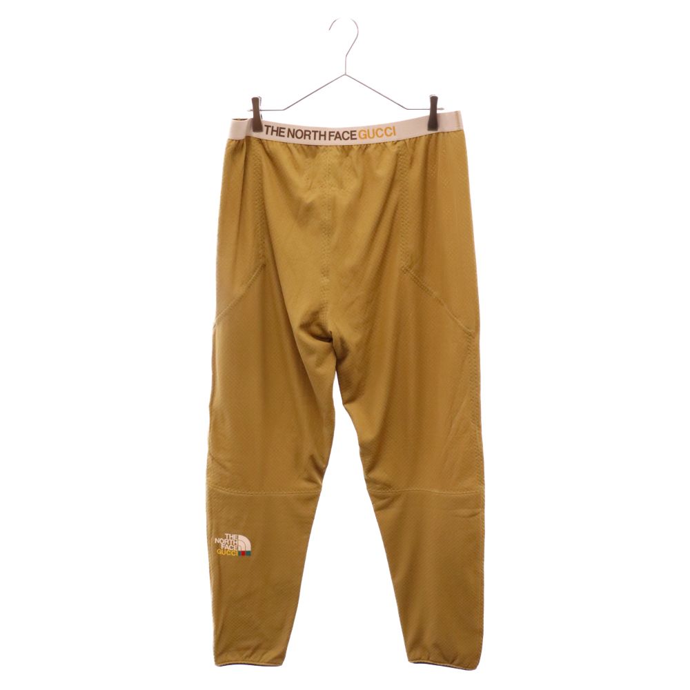 GUCCI (グッチ) 22SS×THE NORTH FACE ザノース フェイス テクニカルジャージー フリース レギンスパンツ ベージュ 663910 ZAHSZ