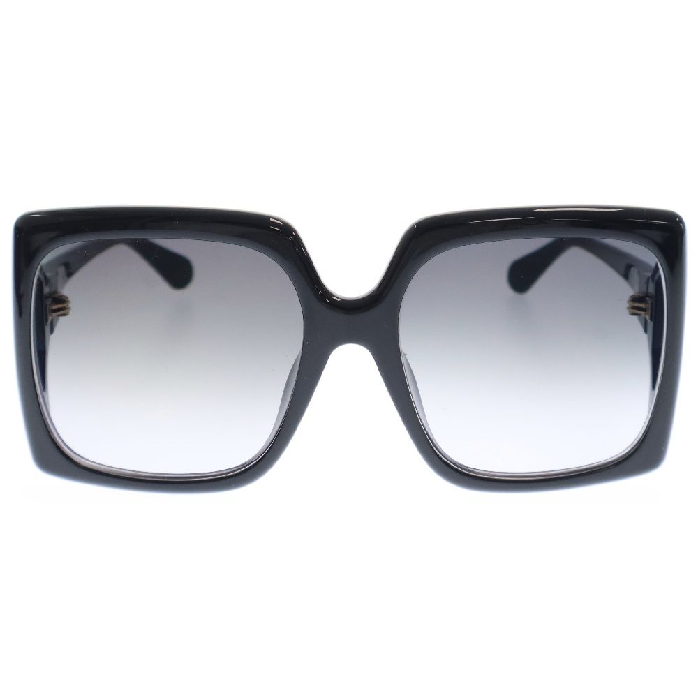 GUCCI グッチ サイドGGロゴ入り ラウンド型 ブラックフレーム サングラス GG0876SA ※度入り GUCCI (グッチ) サイドGGロゴ入り ラウンド型 ブラックフレーム