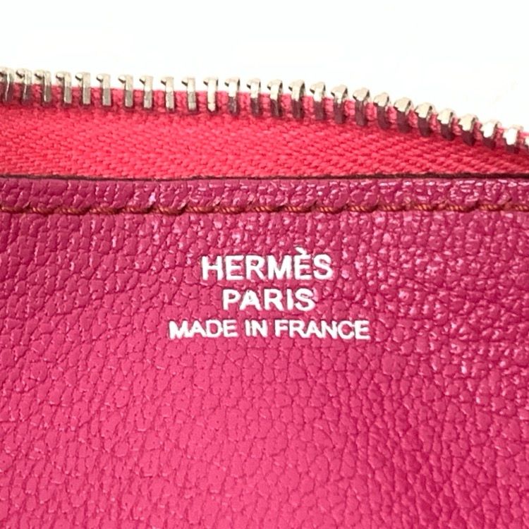 HERMES エルメス ピッコロ ペンケース レザー □O刻印 ピンク
