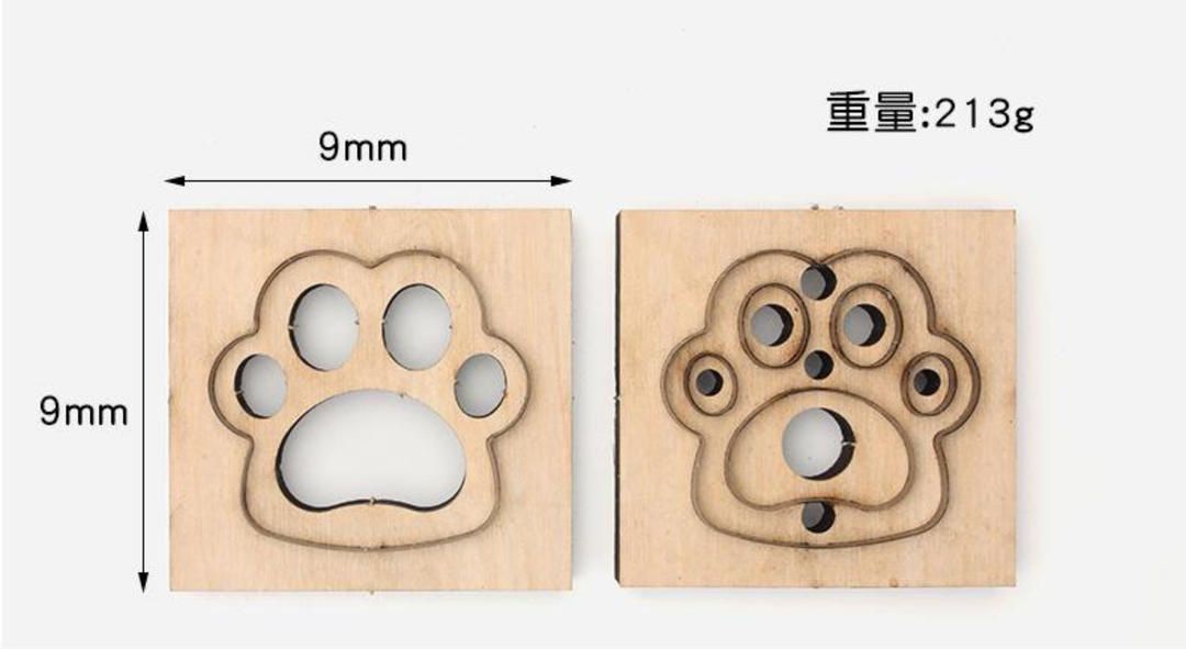 ネコと肉球の抜き型 オーダーメイド レザークラフト - 各種パーツ