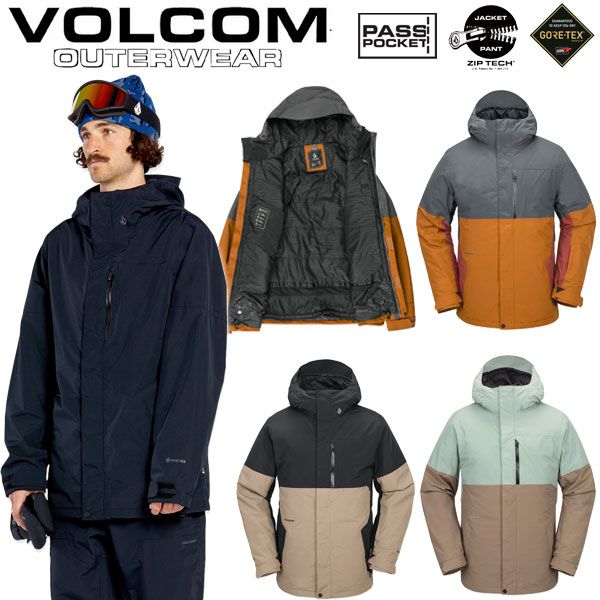 24-25 VOLCOM|ボルコム L INS GORE-TEX jacket メンズ レディース 防水ジャケット ゴアテックススノーボードウェア スノーウェアー 2025