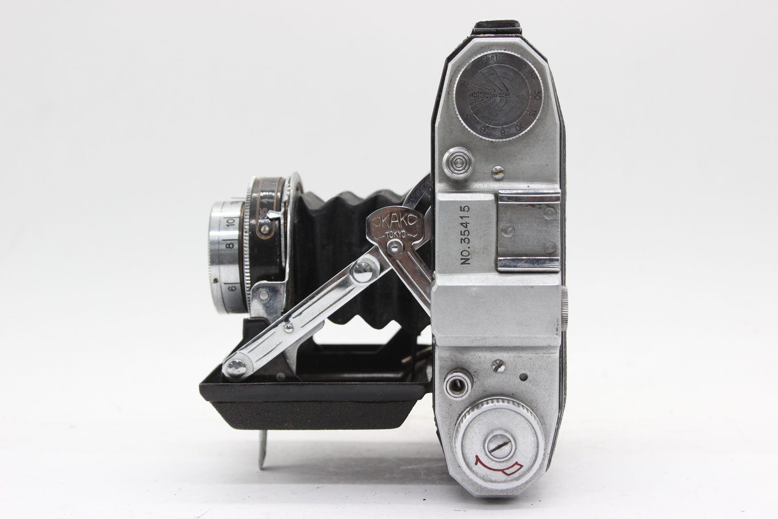 【訳あり品】 Waltax OKAKO Bio-Kolex C Anastigmat 7.5cm F3.5 蛇腹カメラ s3532