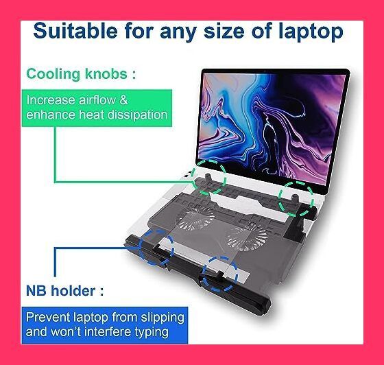 OImaster ノートパソコン冷却パッド冷却ファンノートパソコン