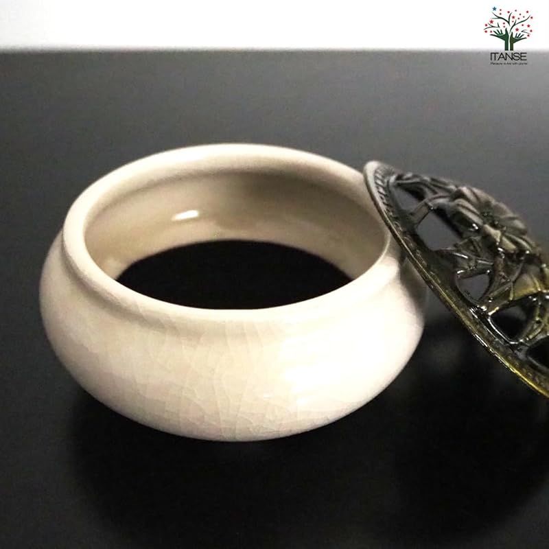 セラミック香炉 シルククリーム