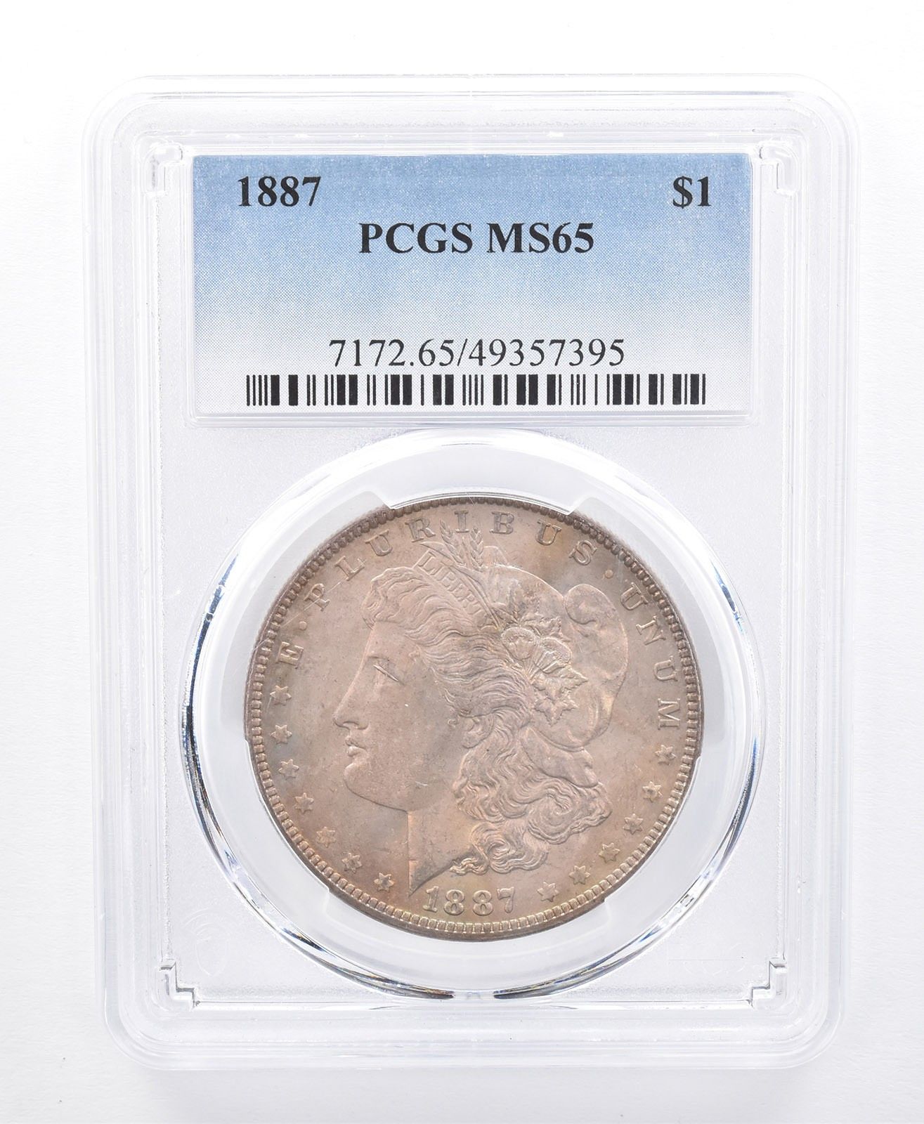 1887年 モルガン銀貨 MS65 PCGS T *8702