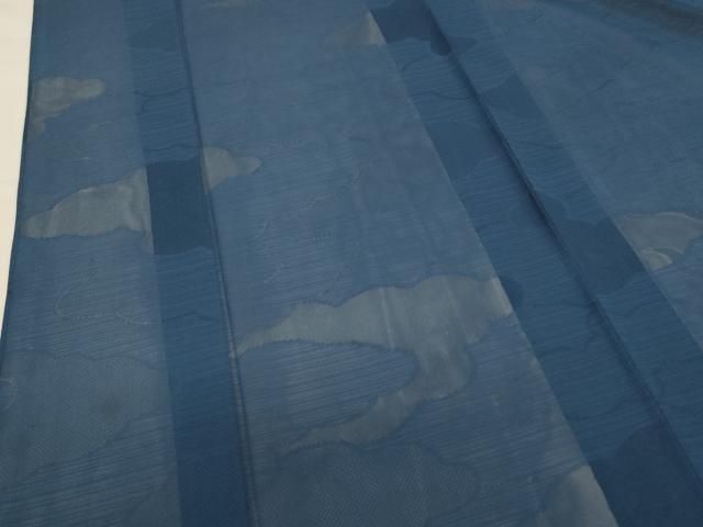 平和屋着物＊夏物 色無地 絽 舞蝶紋紗 褐返色 正絹