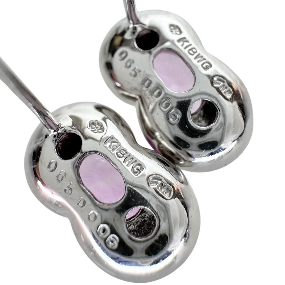【＊片方のみ＊】K18WG サファイヤ0.63ct　ピアス 片方のみ＊】K18WG サファイヤ0.63ct ピアスの通販 by メミコ