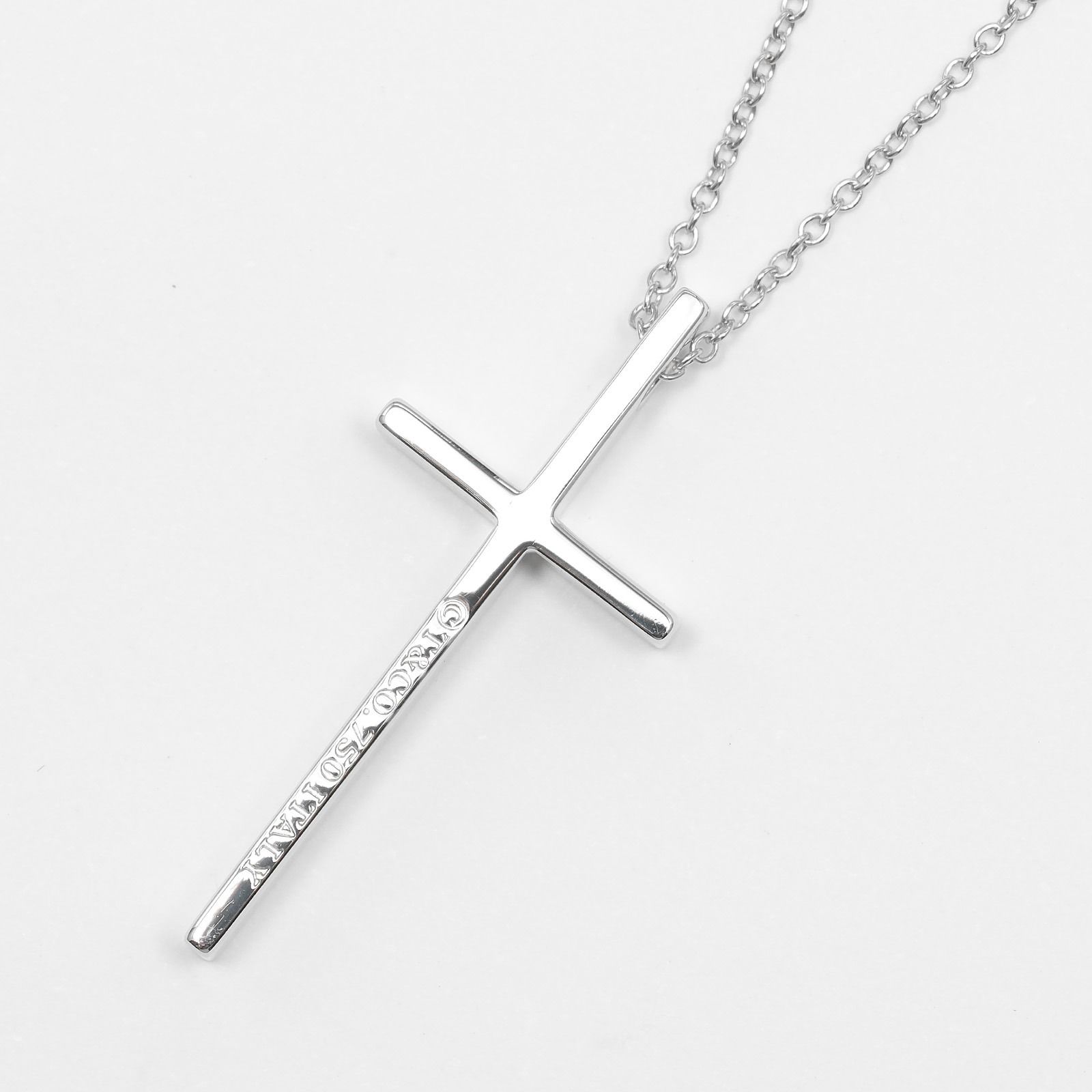 TIFFANY&Co.】ティファニー メトロクロス K18ホワイトゴールド