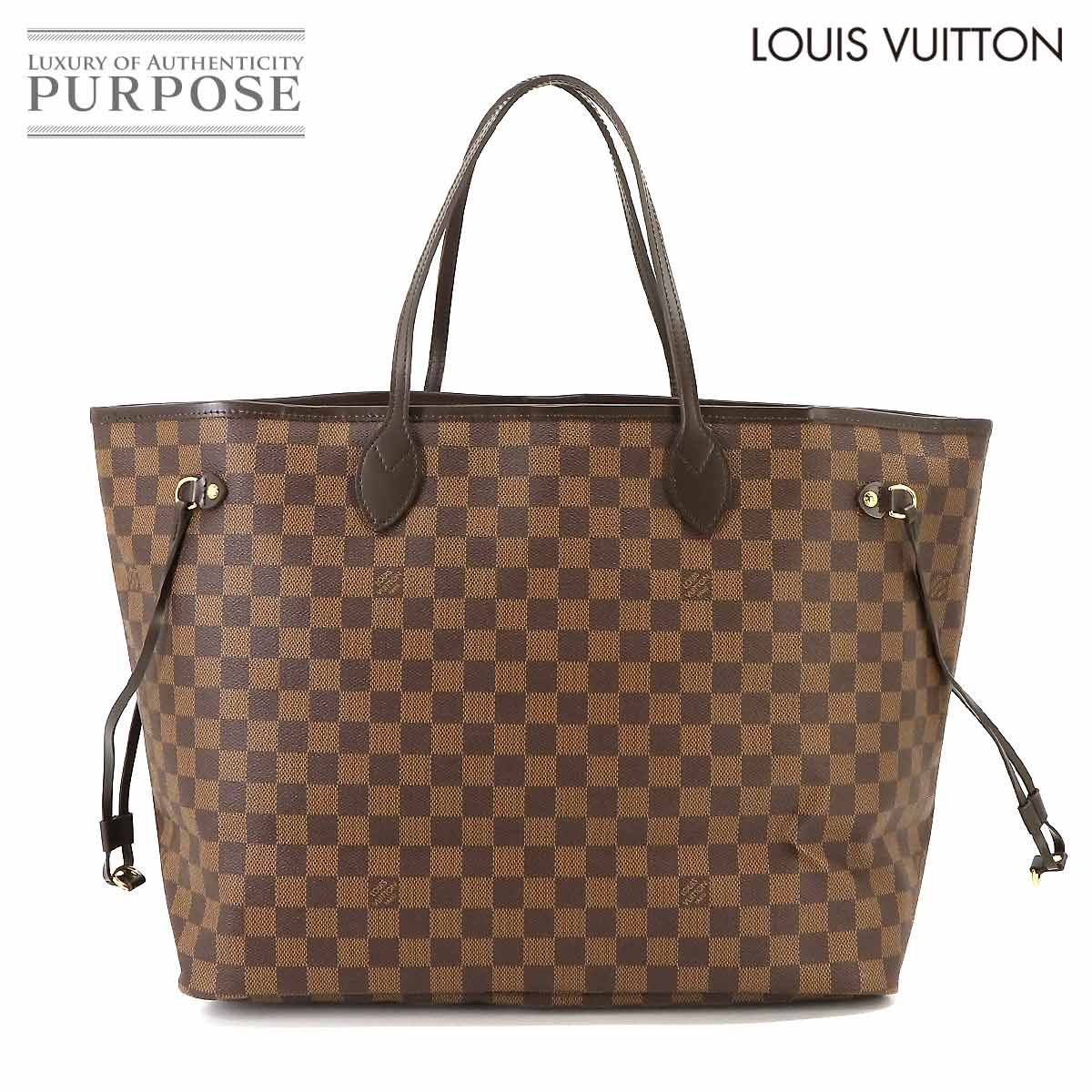 ４６ｃｍ重さ未使用 展示品 ルイ ヴィトン LOUIS VUITTON ダミエ ネヴァーフル GM トート バッグ エベヌ スリーズ N51106 ゴールド 金具 VLP 90189242