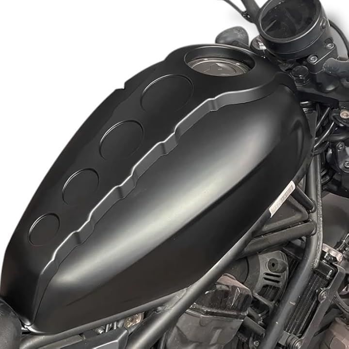 motokagura 愛車タンクの最適解最高質ABS素材レブル250 500 タンクカバー マットブラック 衝撃保護 傷防止 グリップ性能向上 プロテクター カスタムパーツ カウル マットブラック