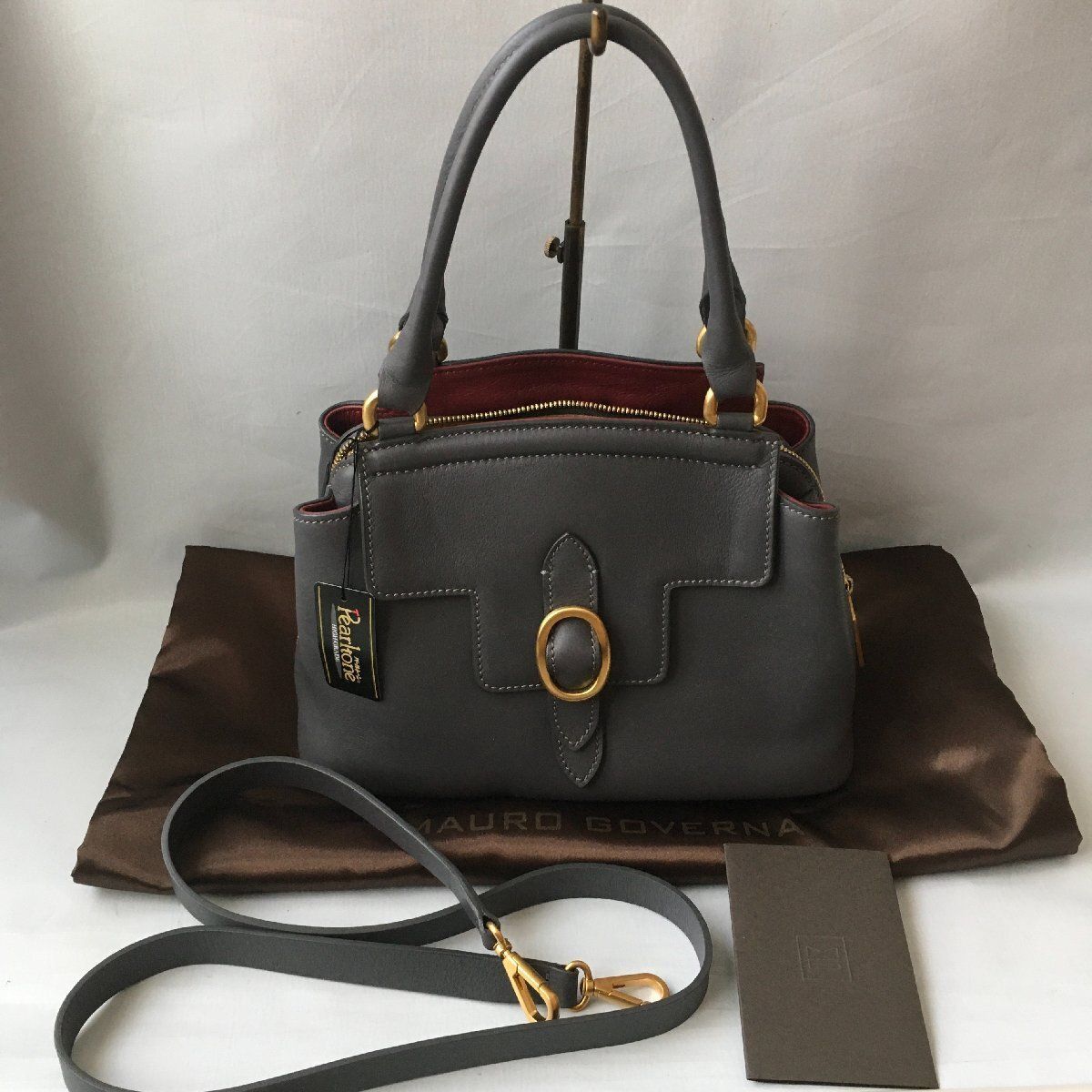 新品 MAURO GOVERNA マウロゴヴェルナ レザー ショルダー バッグ