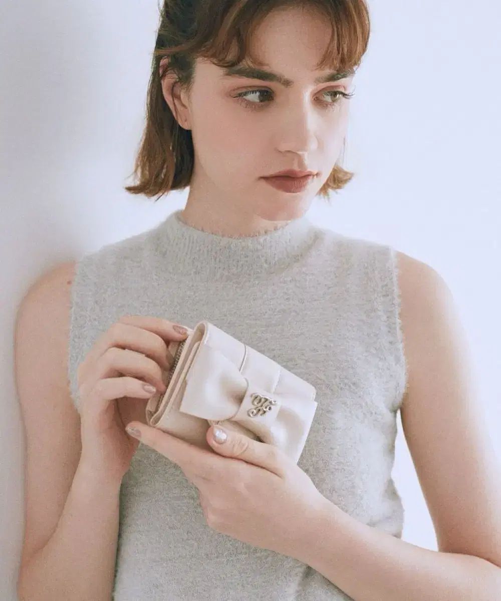 Maison de FLEUR(メゾン ド フルール) ベルトリボン ミニ財布 ピンク