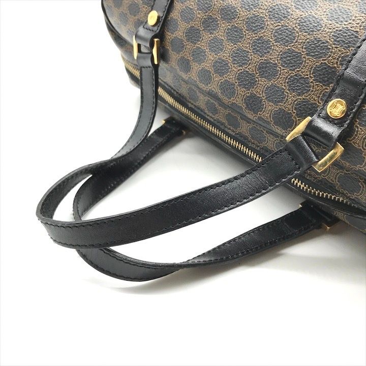 CELINE ミニボストンバッグ pvc マカダム柄 トリオンフ 美品』セリーヌ