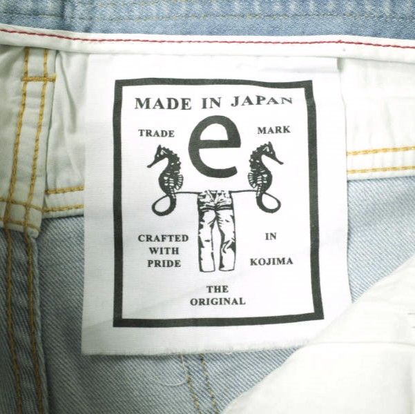 e JEANS イージーンズ 日本製 岡山児島 ダメージ＆リペア加工 スキニーデニムパンツ 171206301 0 Indigo ボタンフライ ジーンズ ボトムス【中古】【e JEANS】 e JEANS イージーンズ 日本製 岡山児島 ダメージ＆リペア加工 スキニー