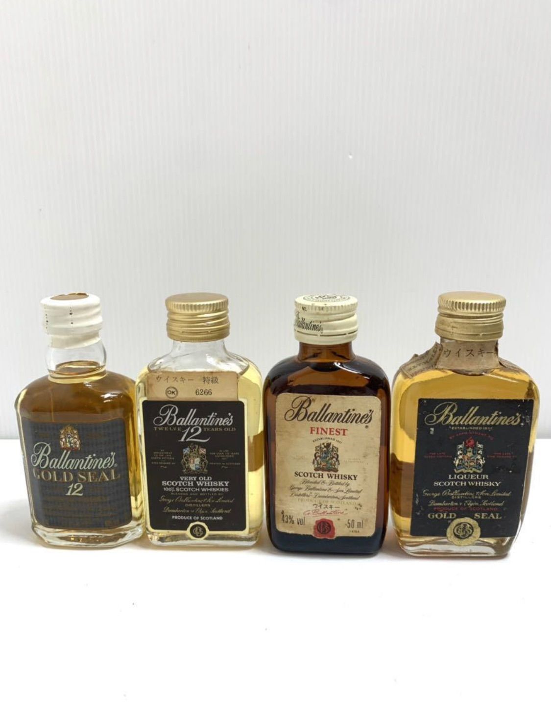 セット】バランタイン4本ミニボトル Ballantine's スコッチウィスキー