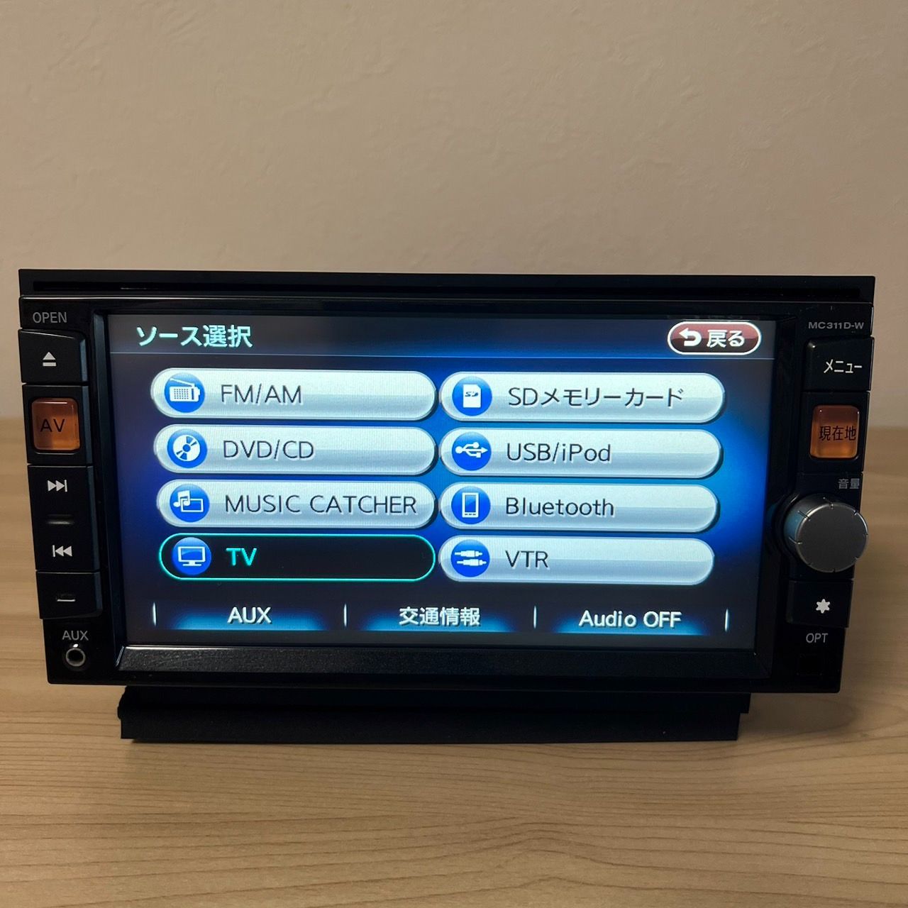 日産純正ナビ MC311D-W フルセグTV DVD再生OK Bluetooth接続OK