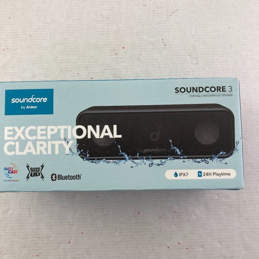 03w16344| Anker アンカー ポータブル ワイヤレス スピーカー Soundcore3 サウンドコア A3117 Bluetooth ブラック