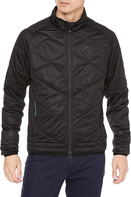 キャロウェイ メンズ 中綿 フルジップブルゾン スターストレッチ 高ストレッチ 撥水性 防風性 透湿性 アウター ゴルフ C22215105 1010_ブラック