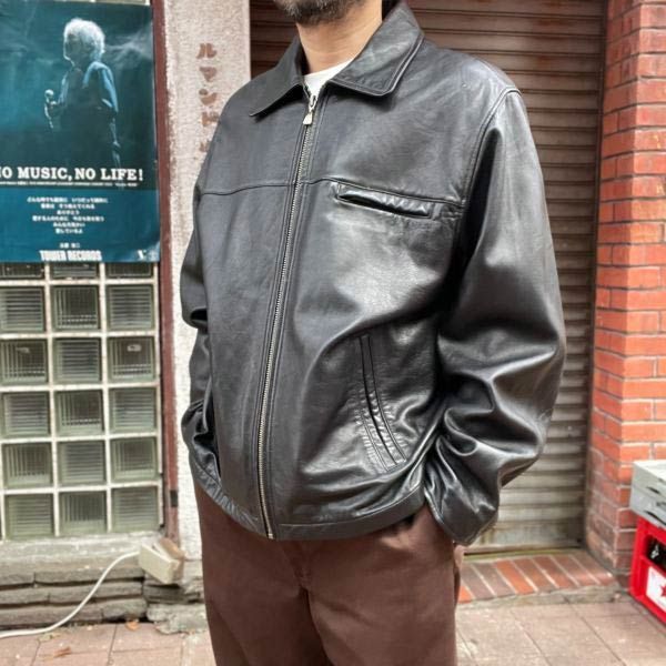 90s M.JULIAN WILSONS LEATHER Tバック ショート レザー ジャケット 黒