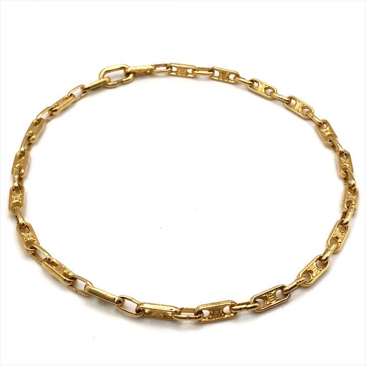 CELINE セリーヌ マカダム トリオンフ リンク ネックレス チョーカー ゴールド アクセサリー ファッション小物 a8439